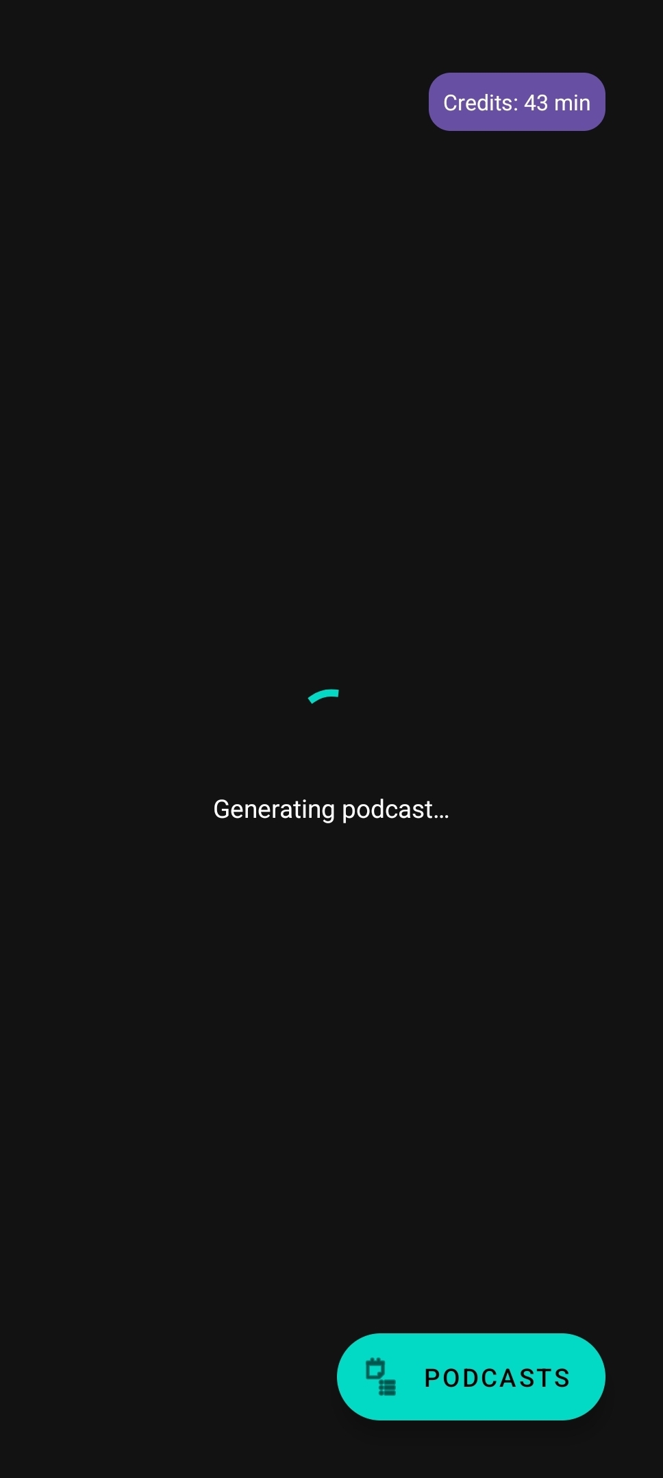 Generating the podcast